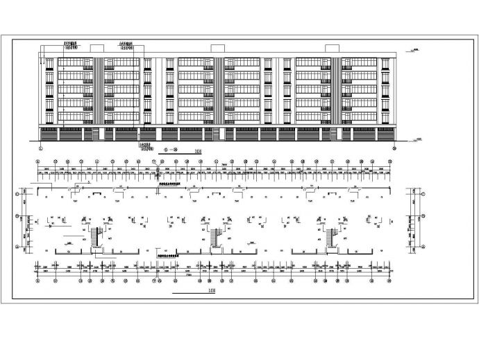 7900平米6层框混结构商住楼全套建筑设计CAD图纸（单层商铺）_图1