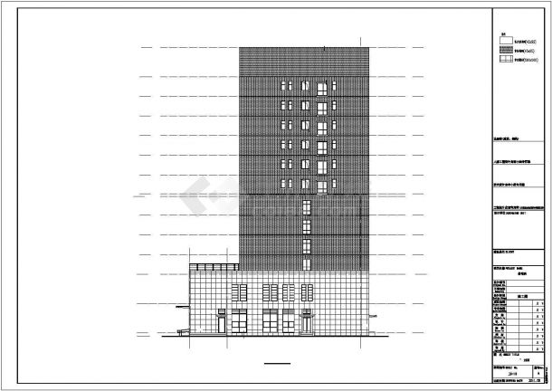 [贵州]建造某某十二层养老院建筑设计施工cad图（含效果图）-图一