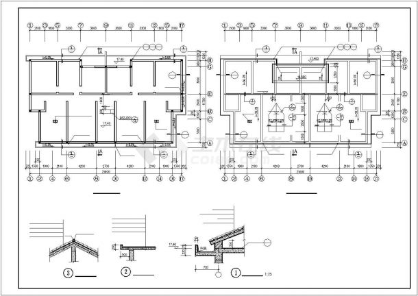 1520平米6+1层砖混结构住宅楼建筑设计CAD图纸（含各类）-图二