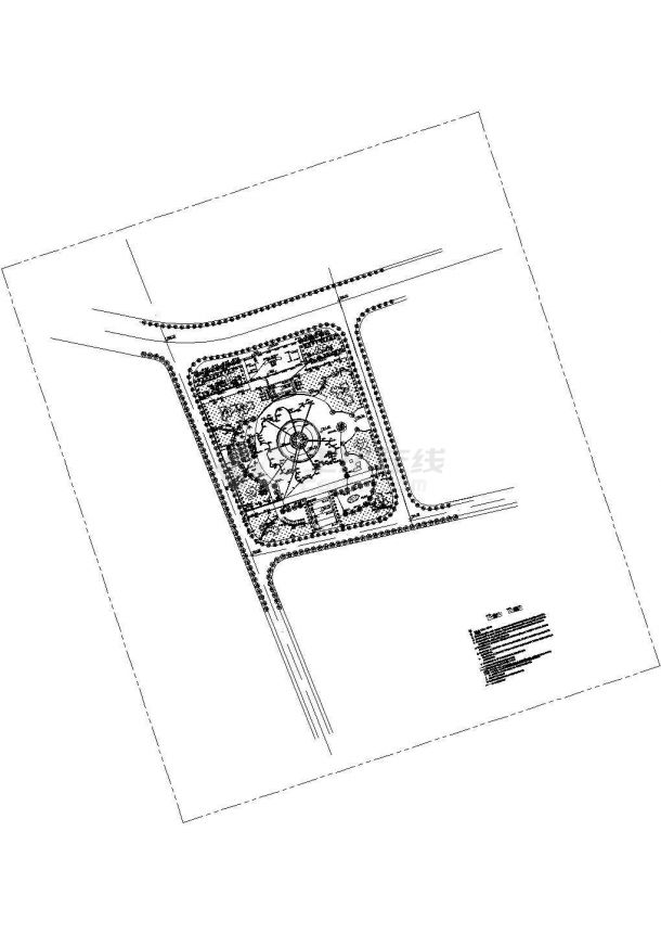 某文化广场景观电气照明设计平面图-图二