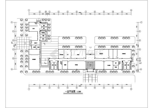 某地区某中学教学楼建筑CAD图-图二