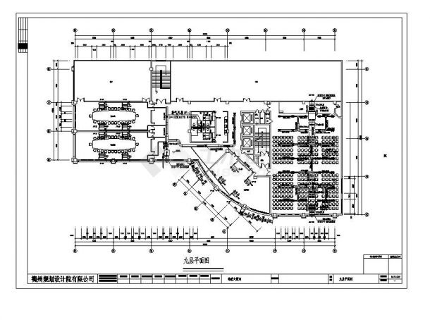  Detailed drawing of a hotel's cad plane design scheme - Figure 2