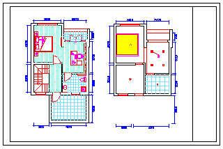 小二层别墅室内装修cad设计施工图纸-图一