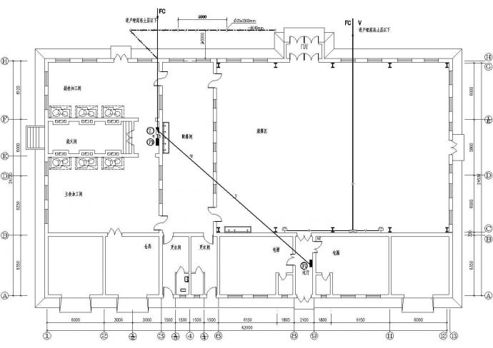 餐厅电气建筑照明设计方案CAD图_图1