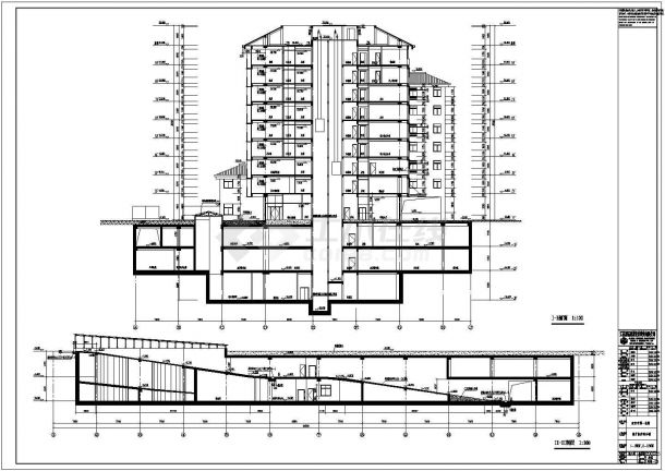 [南京市]某建筑公司承建某九层医院建筑立面装修设计cad方案图-图二