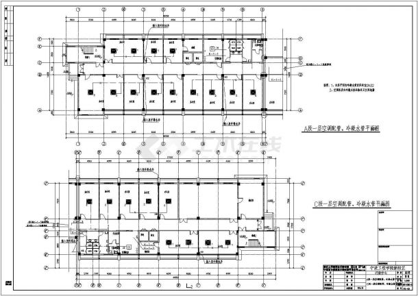 [宁波]某学院行政楼全套空调系统设计施工cad平面施工图-图一