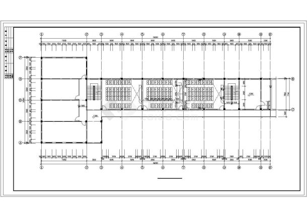 某2570.93㎡四层砖混结构中学教学楼设计cad全套建筑图（含设计说明，含结构设计）-图一