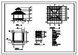 某景区木亭建筑设计CAD施工图-图二