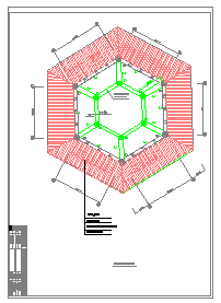 双层六角亭cad建筑设计施工图纸-图二