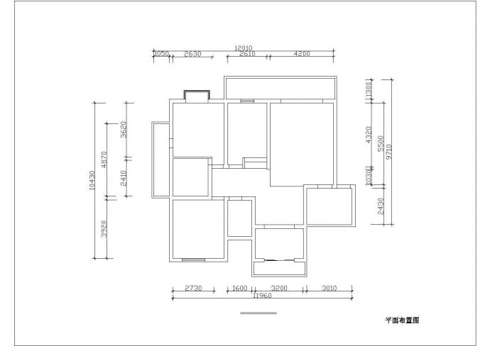 复旦科技园人才公寓内130平米室内家装设计cad方案施工图布置图_图1