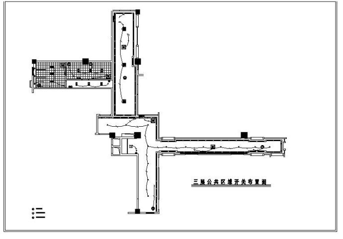 青岛市某工厂办公空间装修CAD布置图_图1