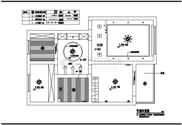 青岛市住宅室内装修设计CAD布置图-图一