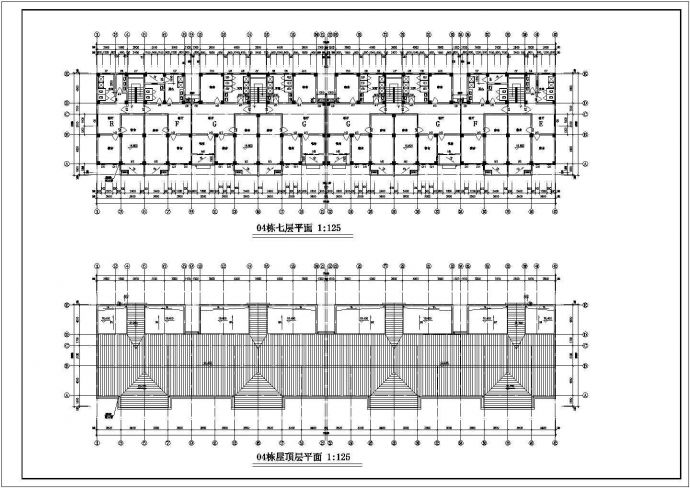 某地区工业大学4栋学生宿舍楼建筑设计CAD图（含平立剖、阳台平面大样）_图1