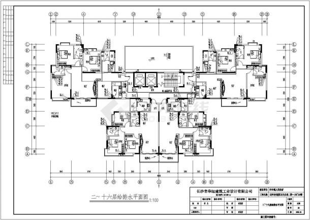 立沙岛安置区农民公寓水施方案设计CAD图-图二