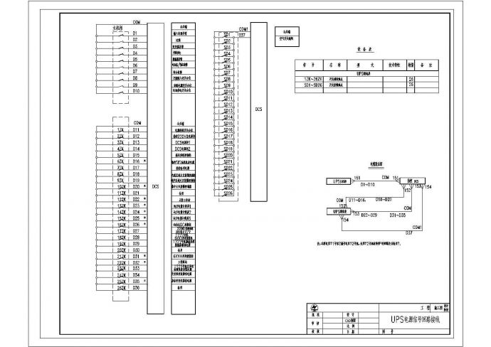 某电源信号回路接线CAD节点平立面图纸_图1