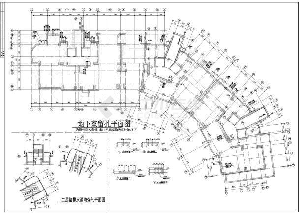 上海某经典小高层楼房结构布置施工图CAD详图-图一