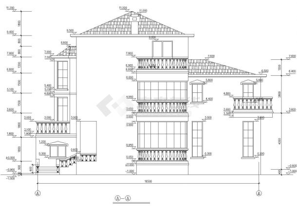常州市城湖新村某3层砖混结构单体乡村别墅全套建筑设计CAD图纸-图一