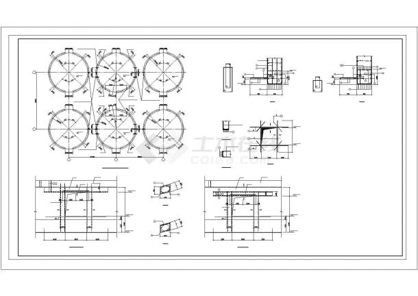 某 单层水泥厂钢结构工程CAD图-图一