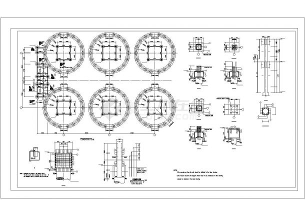 某 单层水泥厂钢结构工程CAD图-图二