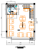 小型火锅店室内装修方案cad设计图纸_图1