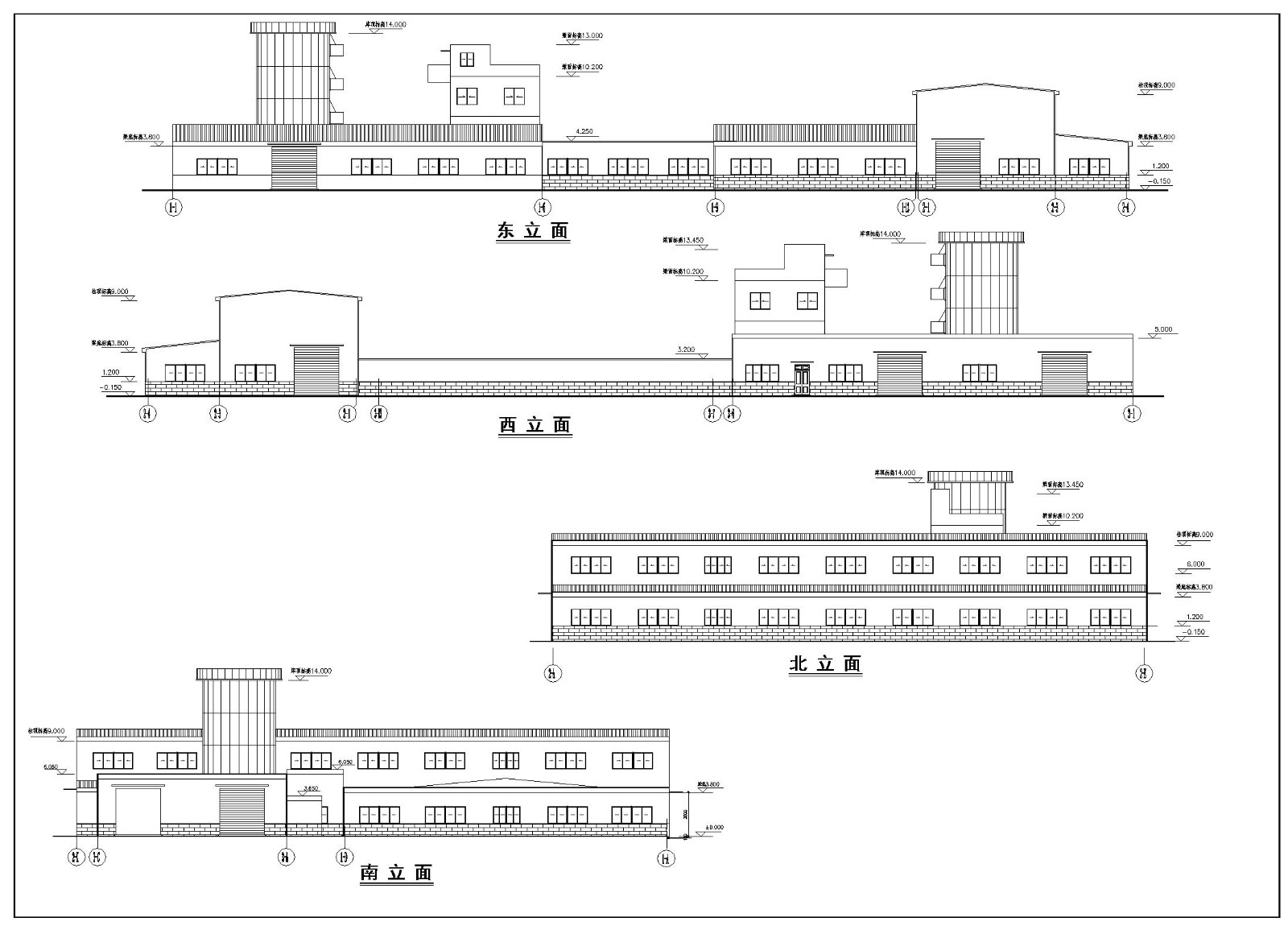 某市建筑工程混凝土主车间建筑结构施工图CAD详图