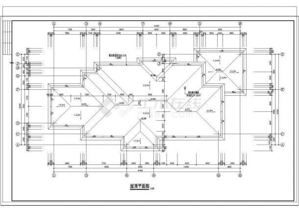 高端幼儿园建筑施工平立面CAD参考图-图一