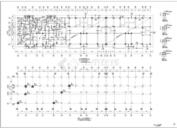 某小区住宅楼底框结构设计CAD参考详图-图二