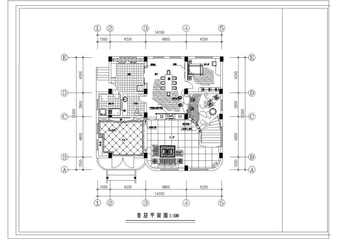 某市四层高档别墅建筑装饰设计图_图1