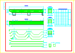 预应力空心板桥梁结构cad设计施工图纸