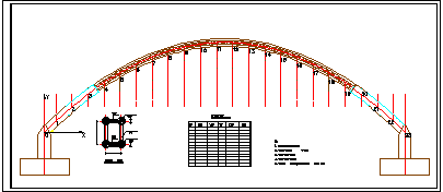 中承式拱桥整套建筑设计施工cad图-图二
