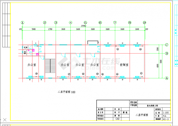 某地多层办公楼建筑设计以及全套采暖系统设计cad施工图纸-图二