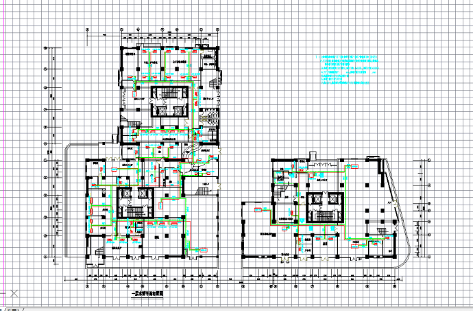 某地多层商住公寓中央空调系统cad施工设计图纸_图1