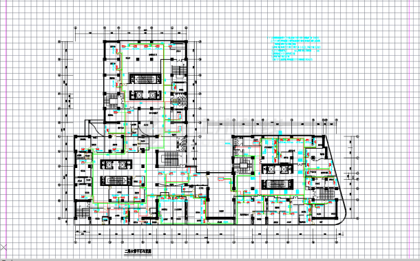 某地多层商住公寓中央空调系统cad施工设计图纸-图二