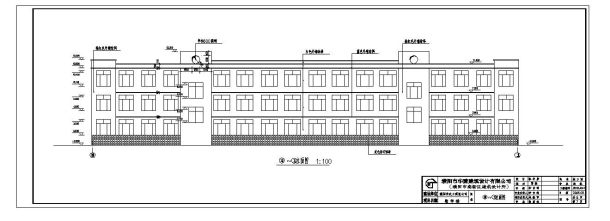 某校园教学楼cad平面设计详图-图一