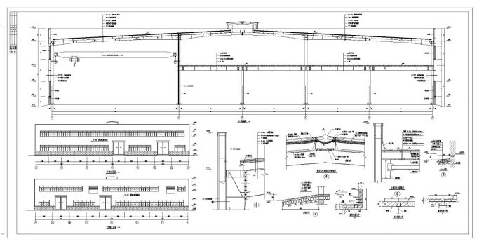 某市新建厂房轻钢结构布置施工图CAD详图_图1