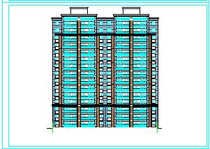 某16层安置楼高层建筑cad施工设计图-图二