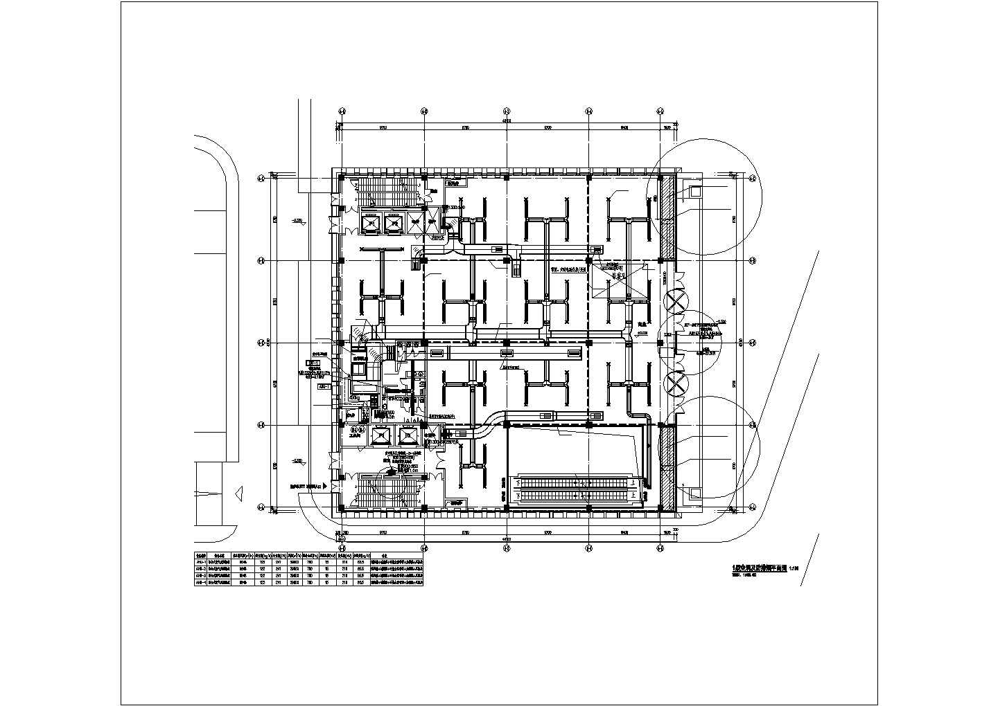 [辽宁]四层商场及车库全套空调防排烟系统设计施工cad图（甲级设计院）