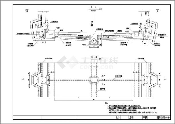 某桥梁排水设计规划CAD详图-图二