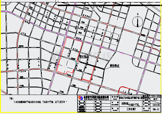 某工程CAD设计构造平面位置图-图一