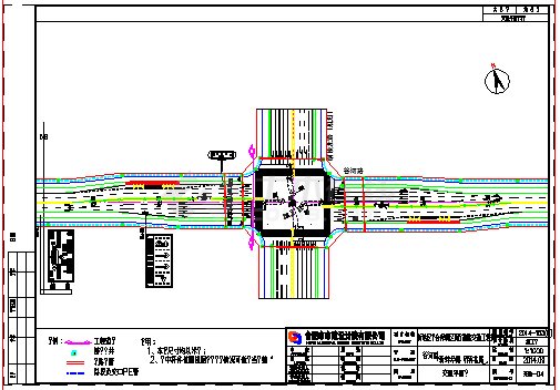 某谷河路交通CAD设计构造完整平面-图一