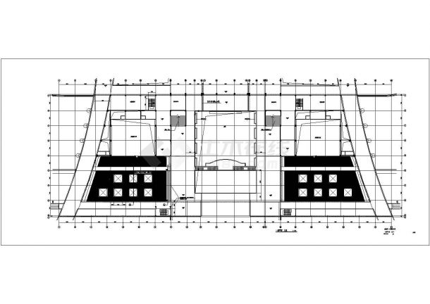 济南大学某下去广场及地下工程建筑工程设计CAD图（含总平面图，详图）-图二