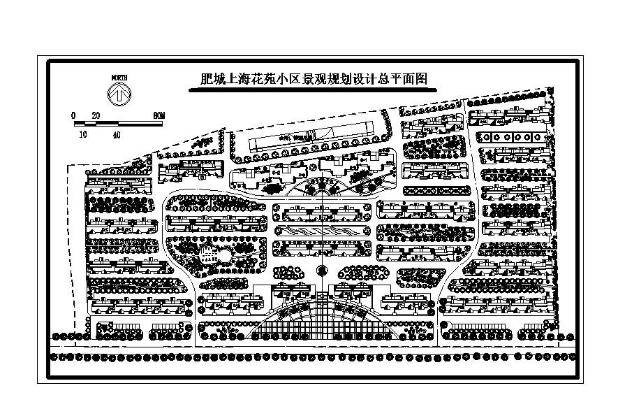 某地市居民住房小区cad平面图