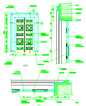 62个木门窗节点构造cad设计详图-图一