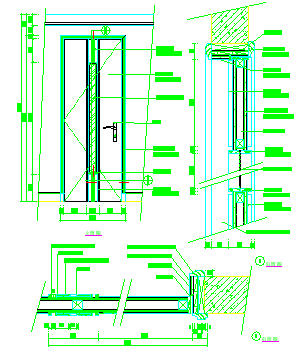 62个木门窗节点构造cad设计详图-图二