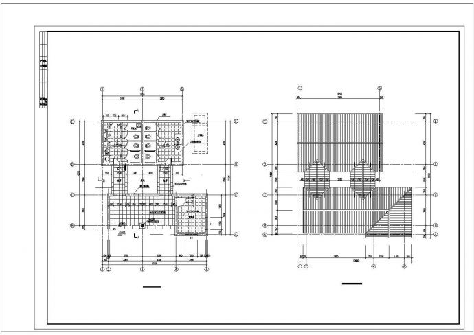 某1层仿古砖木结构87.25平米墓区公厕CAD建筑设计施工图_图1
