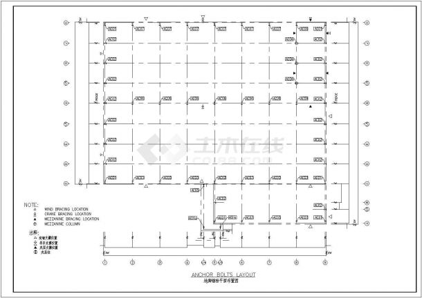 常州某大型钢铁制造厂新建结构厂房施工设计CAD图纸-图二