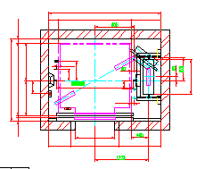1000公斤无机房电梯cad布置设计图纸_图1