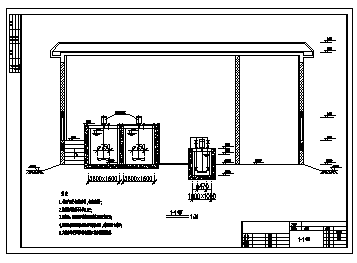 中水回用设计_某市四万吨污水厂中水回用工艺设计cad图纸-图二