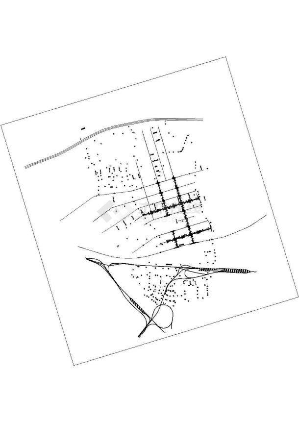 某玉皇山路CAD设计交通平面图-图一