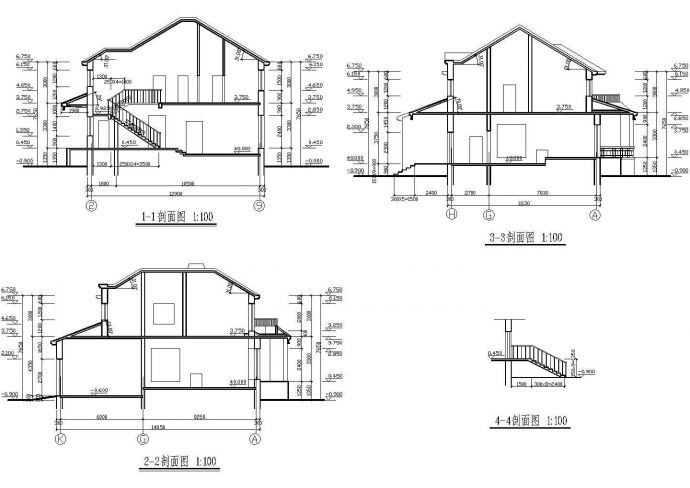 某地多层现代化别墅建筑设计图纸_图1